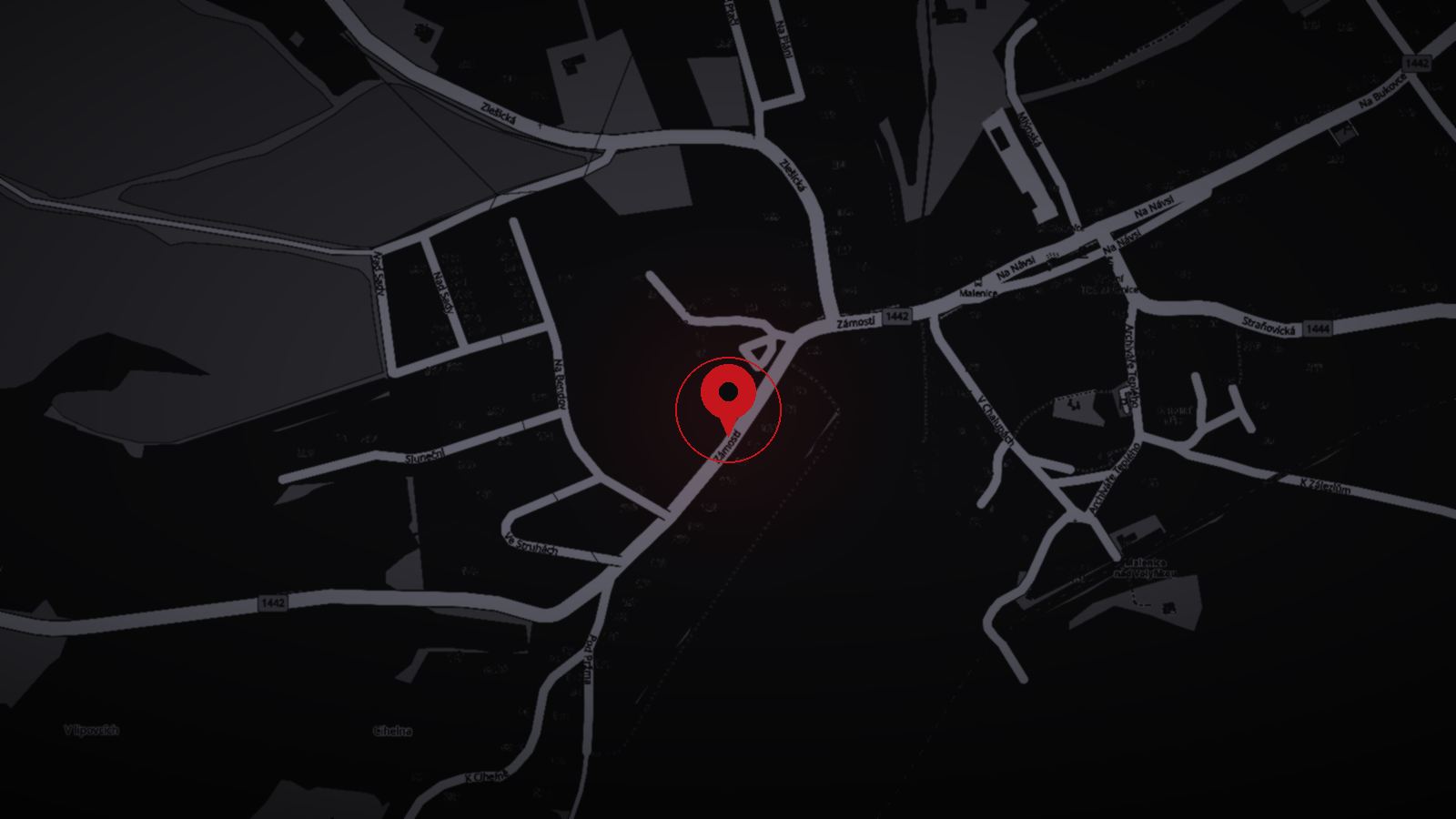Mapa okolí — Rosso Rent, Zámostí 181, Malenice